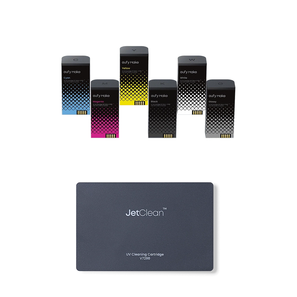 eufyMake Ink and Cleaning Cartridge Kit for UV Printer E1